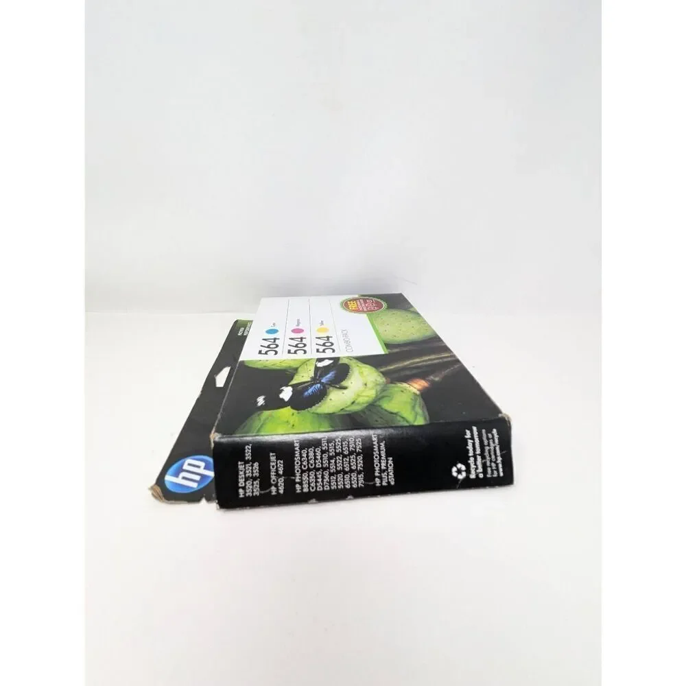 NEW Genuine HP 564XL Tricolor 4 Pack, Cyan, Magenta, Yellow, Photo Sheets, Expir